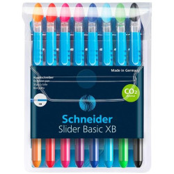 SH151285 SCHNEIDER BOLÍGRAFO SLIDER BASIC F C/SURTIDOS ESTUCHE 6 UD + 2 GRATIS