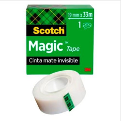 7100024666 SCOTCH MAGIC CINTA ADHESIVA INVISIBLE ROLLO 19MM X 33MM CAJA INDIVIDUAL