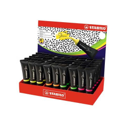 76/45-1 STABILO MARCADOR FLUORESCENTE SHINE 4 COLORES SURTIDOS EXPOSITOR 45 UD