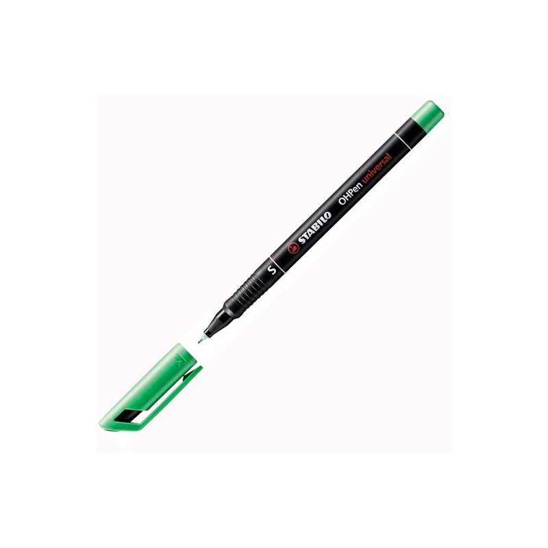 841/36 STABILO MARCADOR PERMANENTE OHPEN UNIVERSAL S PUNTA SUPER FINA 0.4MM VERDE
