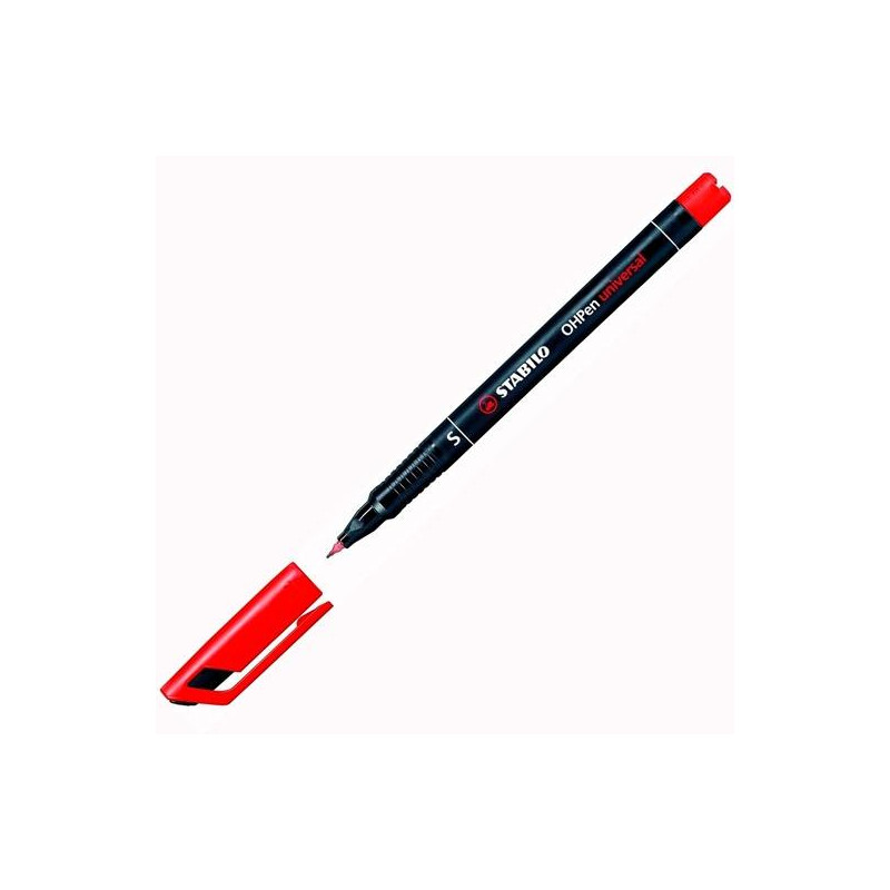 841/40 STABILO MARCADOR PERMANENTE OHPEN UNIVERSAL S PUNTA SUPER FINA 0.4MM ROJO