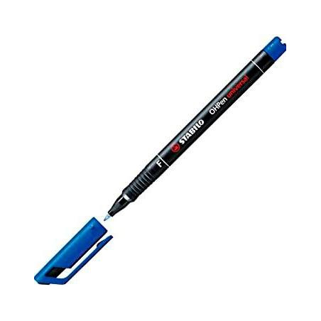 842/41 STABILO MARCADOR PERMANENTE OHPEN UNIVERSAL PUNTA FINA 0.7MM AZUL CAJA 10 UD
