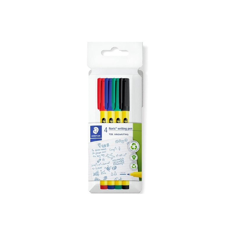 307 C4 STAEDTLER ROTULADORES NORIS WRITING PEN 307 PUNTA FINA C/SURTIDOS ESTUCHE 4 UD