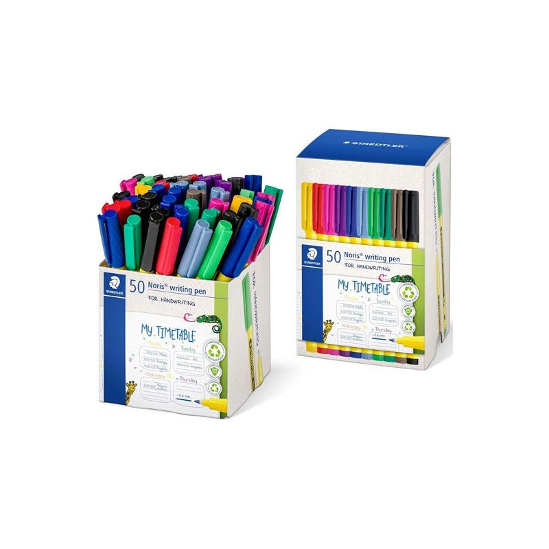 307-S CT50 STAEDTLER ROTULADORES NORIS WRITING PEN 307 PUNTA FINA C/SURTIDOS CAJA EXPOSITORA 50 UD