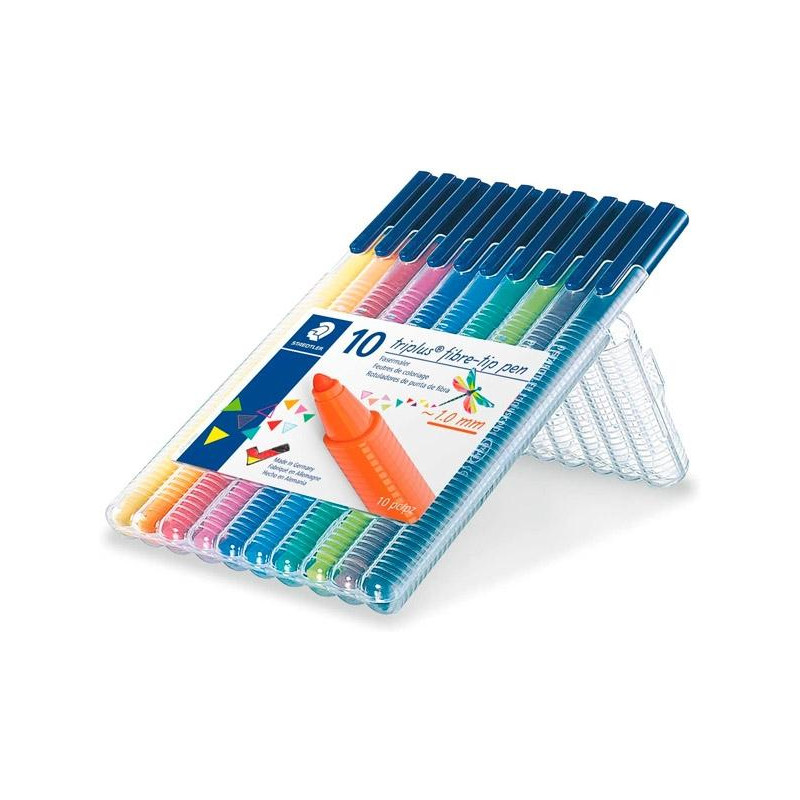 323 SB10 STAEDTLER ROTULADOR PUNTA DE FIBRA TRIPLUS COLOR ESTUCHE 10 UNIDADES