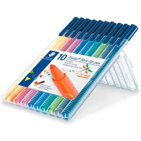 323 SB10 STAEDTLER ROTULADOR PUNTA DE FIBRA TRIPLUS COLOR ESTUCHE 10 UNIDADES