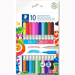 3280 C10 STAEDTLER ROTULADORES NORIS 3280 DOBLE PUNTA C/SURTIDOS ESTUCHE 10 UD