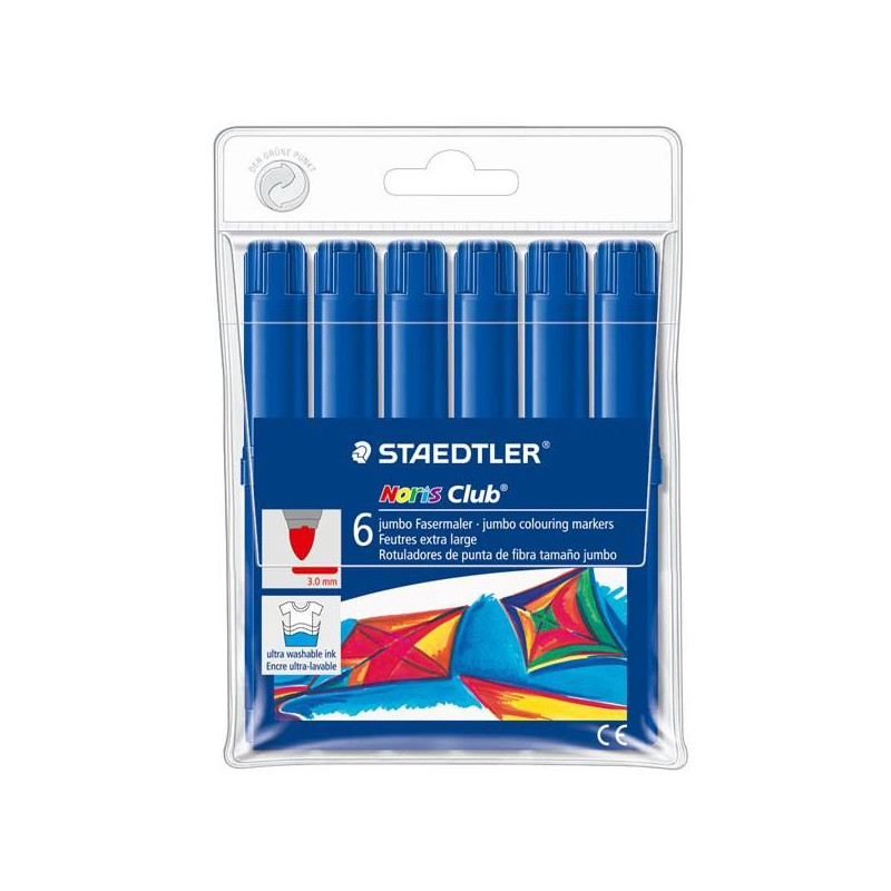 340 WP6-3 STAEDTLER ROTULADOR GRUESO NORIS CLUB AZUL ESTUCHE 6 UD