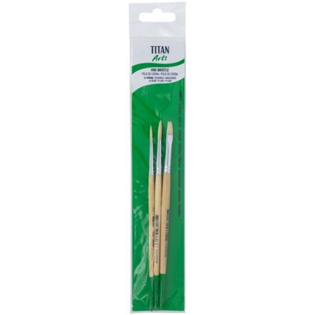 129218133 TITAN ARTS SET DE PINCELES 218/4-6-8 BLÍSTER 3 UD