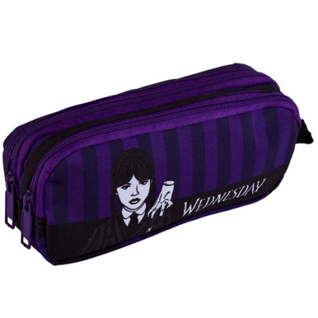 503669 TOYBAGS PORTATODO WEDNESDAY MIERCOLES ADDAMS Y ENID GAMER CASE DOBLE COMPARTIMENTO
