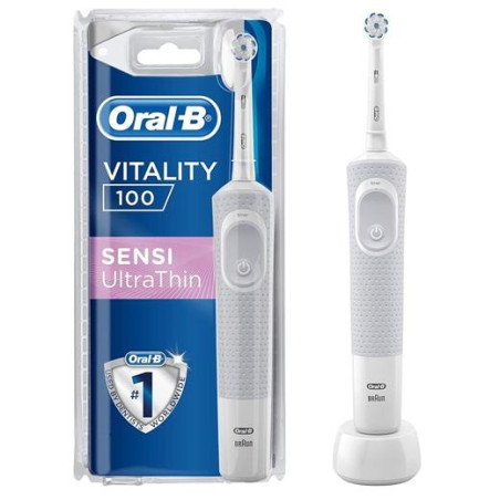 D100/SENSITIVEULT ORAL-B CEPILLO DE DIENTES ELECTRICO VITALITY 100 SENTIVE ULTRA THIN BLANCO