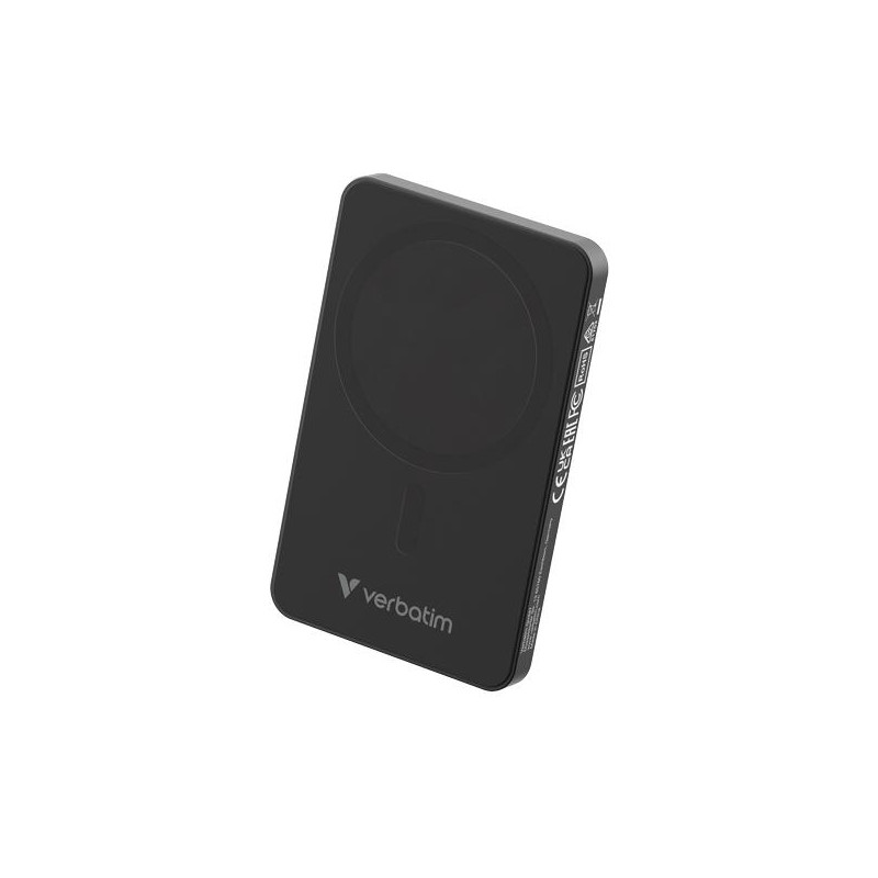 32225 VERBATIM CARGADOR INALAMBRICO POWER BANK 5K MAH 1XUSB-C NEGRO