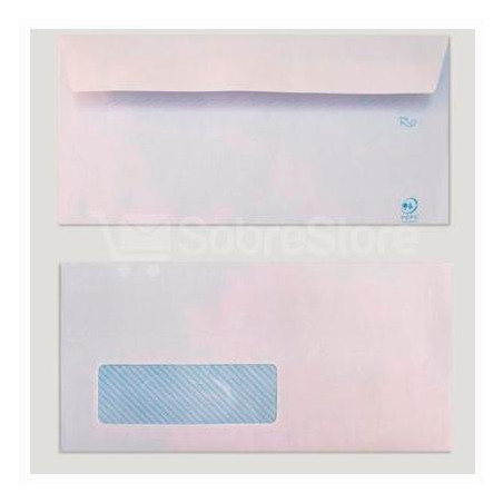 877S1122VI/500 YOSAN SOBRE OFFSET 90GR 115X225 BLANCO TIRA AUTOADHESIVA Y CON VENTANA IZQUIERDA -500U-