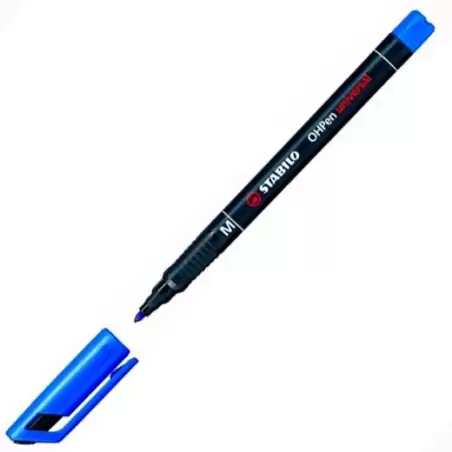 843/41 STABILO MARCADOR PERMANENTE OHPEN UNIVERSAL M PUNTA MEDIA 1.0MM AZUL