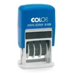 104769 COLOP SELLO PRINTER S120 4MM FECHA CATALÁN AZUL/AZUL