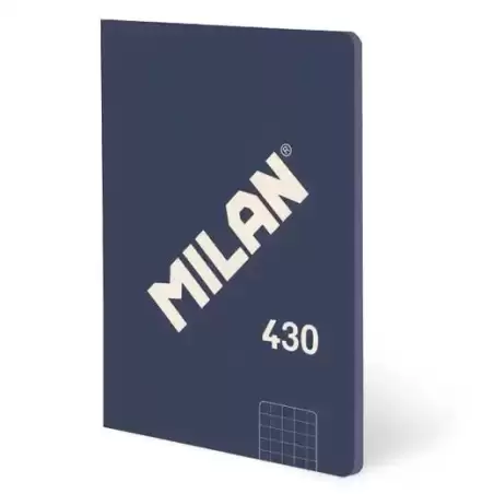 57263G48B MILAN LIBRETA ENCOLADA A6 48H 95GR CUADRICULADA 5X5 COLECCIÓN 430 SINCE 1918 AZUL