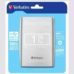 53071 VERBATIM DISCO DURO EXTERNO STORE 'N' GO 1TB HDD 2.5" USB 3.0 SILVER