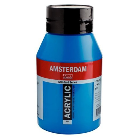 17715722 TALENS AMSTERDAM STANDARD SERIES COLORES ACRÍLICOS BOTE 1000ML CIAN PRIMARIO