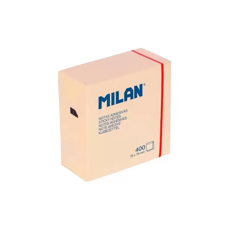 4151400 MILAN BLOC NOTAS ADHESIVAS 400H 76X76MM AMARILLO CLARO