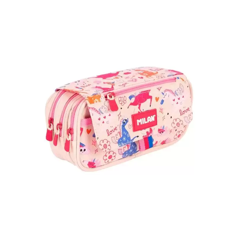 08149FLC MILAN PORTATODO 4 CREMALLERAS CON SOLAPA SERIE ESPECIAL FLOWICORN