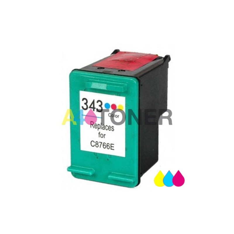 HP 343 Tri-color cartucho de tinta compatible C8766EE