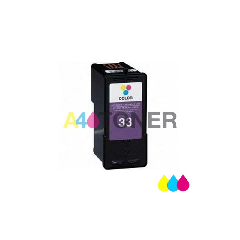 Cartucho de tinta alternativo Lexmark 33 compatible al cartucho original Lexmark 018C0033E
