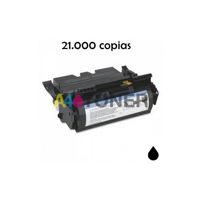 Toner T630 compatible al toner original Lexmark 12A7462