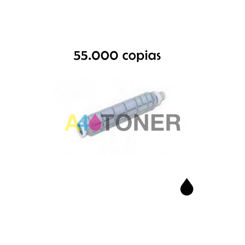 Toner compatible Konica TN710 / TN 710 genérico al toner original Konica Minolta TN-710K ( 02XF )