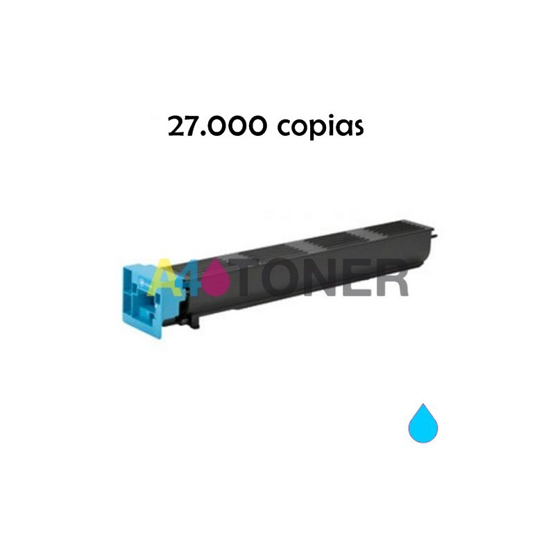 Toner compatible TN611 / TN 611 cyan genérico al toner original Konica Minolta TN-611C ( A070450 )
