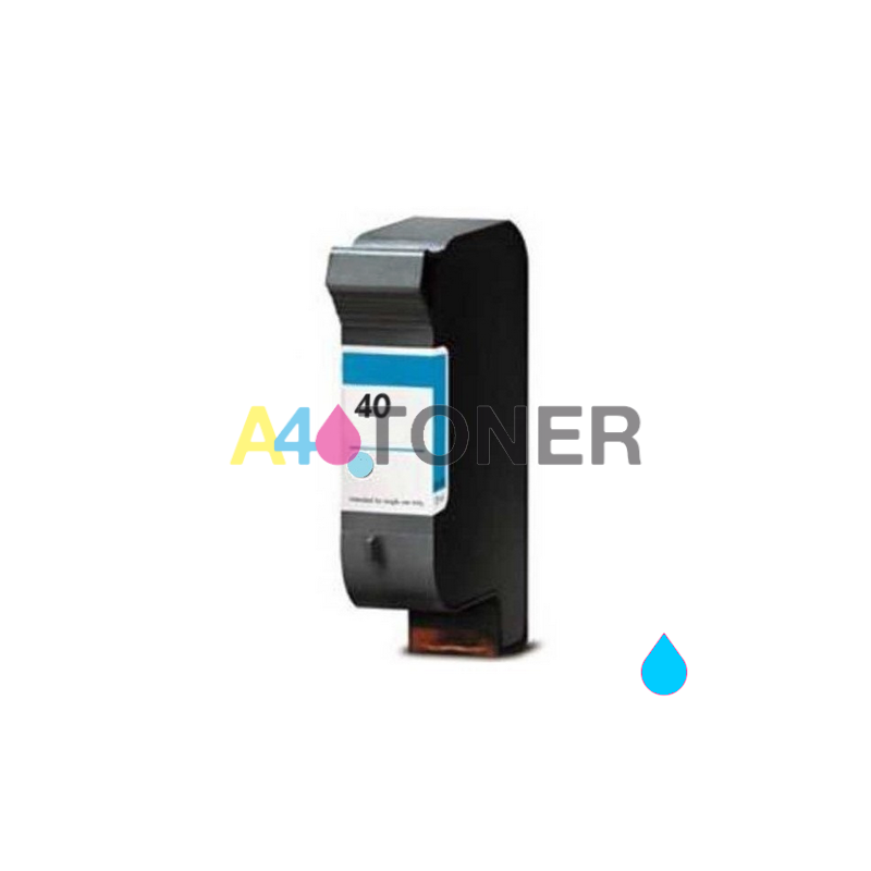 Cartucho de tinta reciclado HP40 cian alternativo