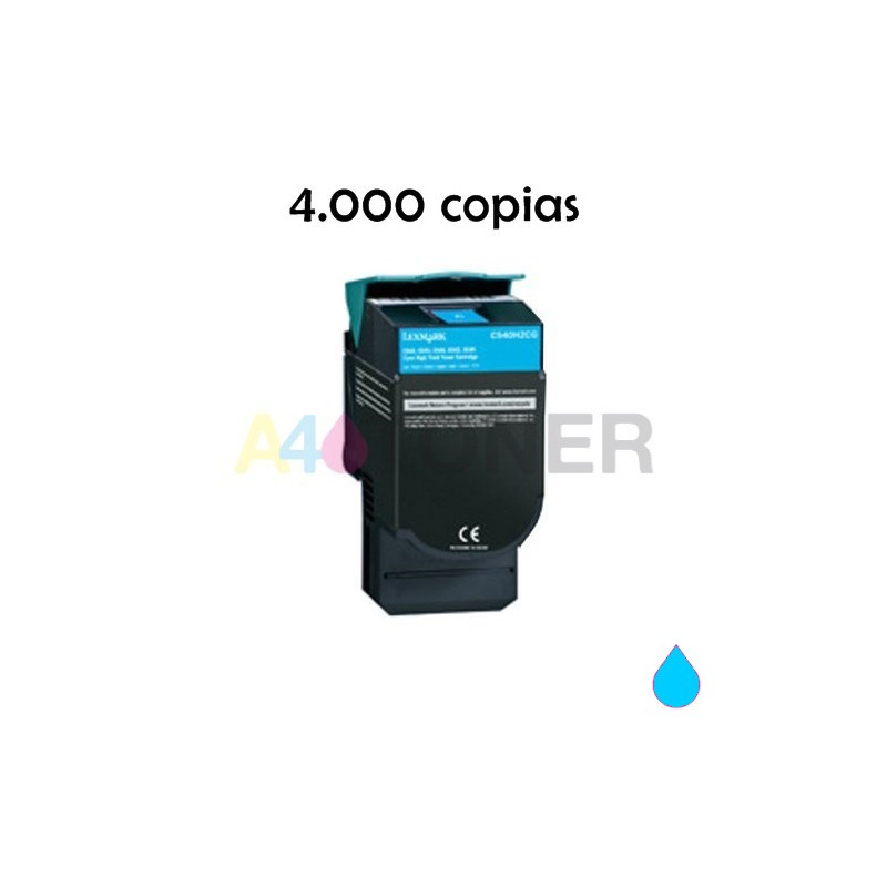 Toner compatible C544 / X544 / X546 / X548 cyan alternativo a Lexmark C544X2CG