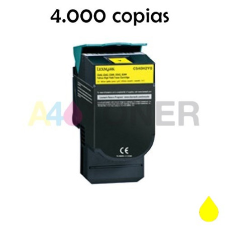 Toner compatible C544 / X544 / X546 / X548 amarillo alternativo a Lexmark C544X2YG