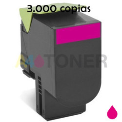 Toner compatible lexmark CS310 / CS410 / CS510 magenta alternativo a Lexmark 70C2HM0