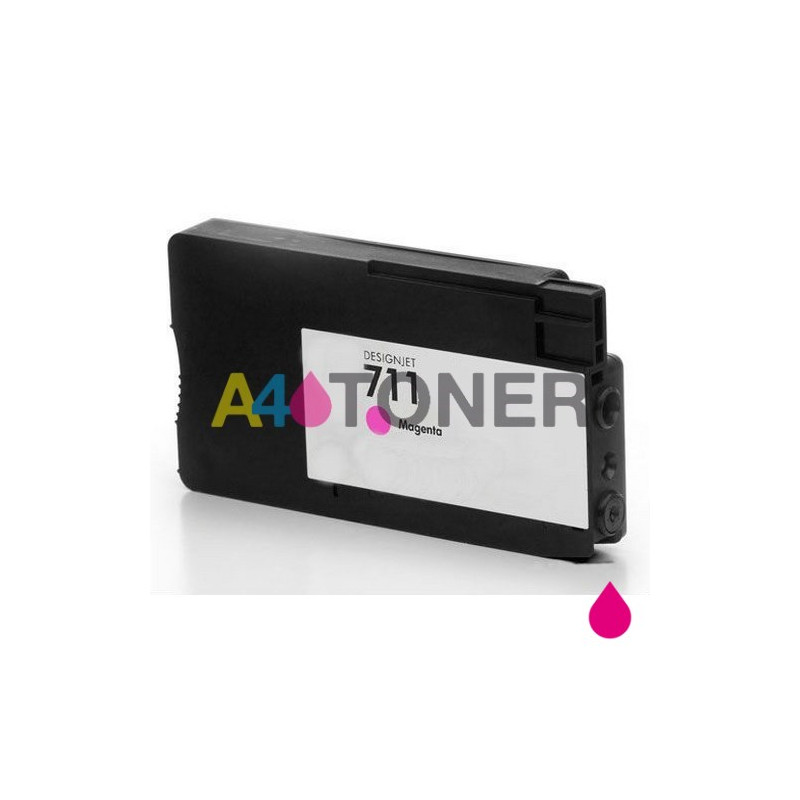 Cartucho de tinta Hp 711 magenta compatible al cartucho original hp CZ131A