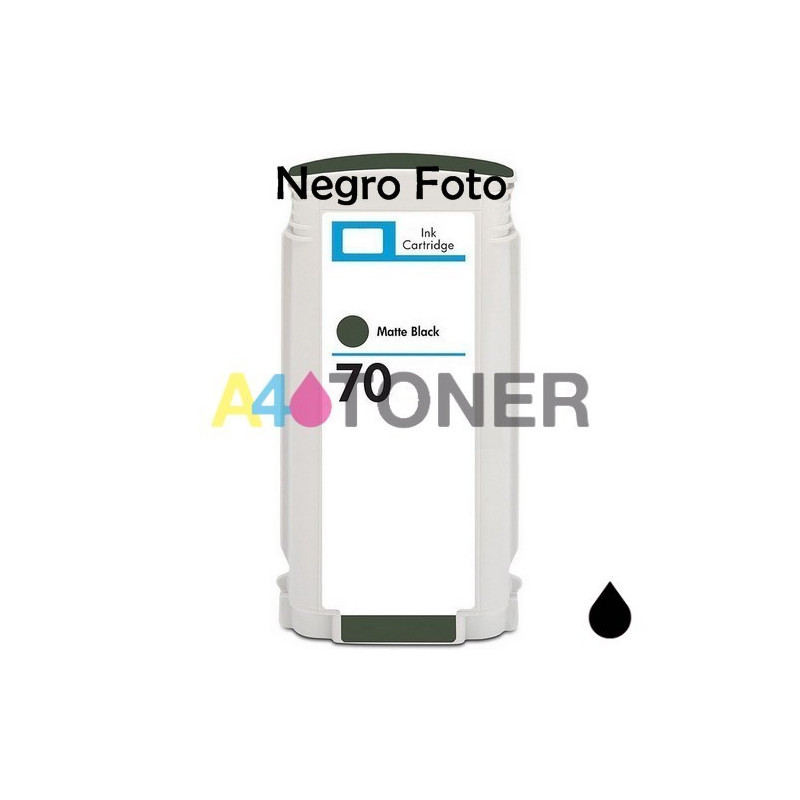 Cartucho de tinta Hp 70 negro photo compatible al cartucho original hp C9449A