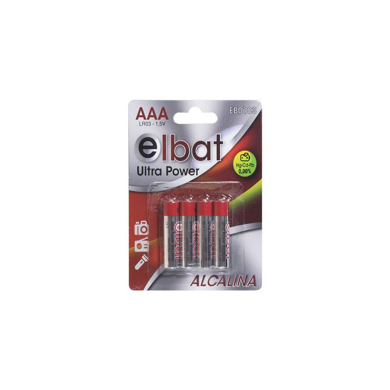 Pilas Alcalinas AAA pack de 12 blisters ( blister 4 pilas ) JLR03-4B