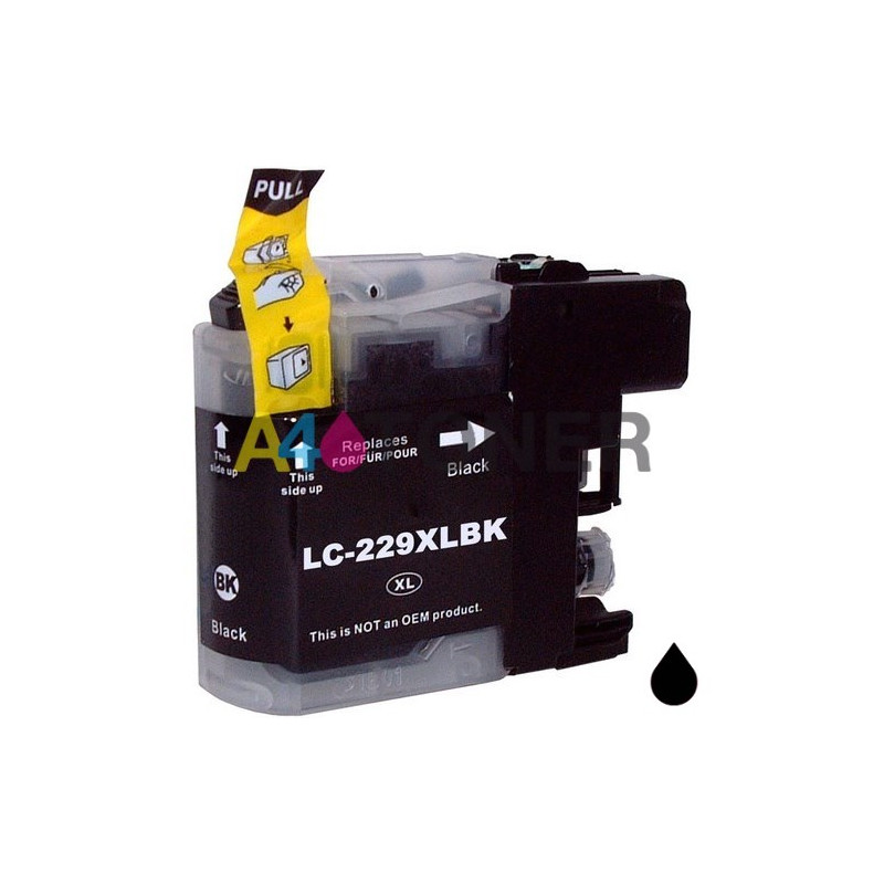 Cartucho de tinta Brother LC229 XL negro compatible a Brother ( LC-229XL )