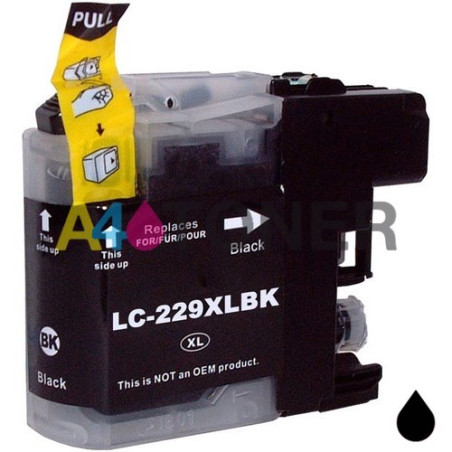 Cartucho de tinta Brother LC229 XL negro compatible a Brother ( LC-229XL )