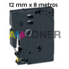Cinta rotuladora Brother TZ231 / TZE231 blanca 12 mm x 8 metros compatible a TZE-231 / TZ-231