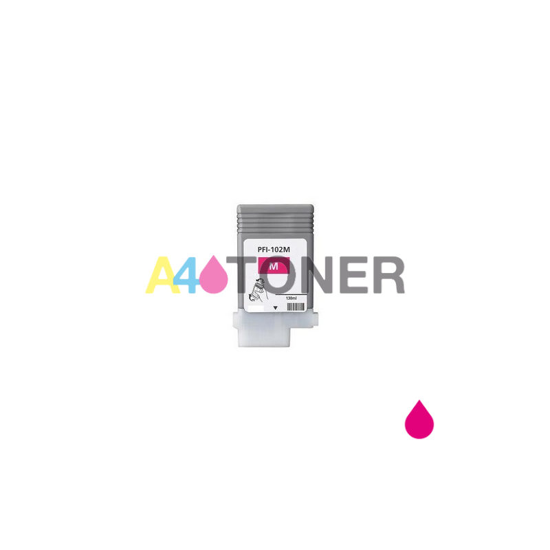 Cartucho de tinta Canon PFI102 magenta compatible con Canon 0897B001