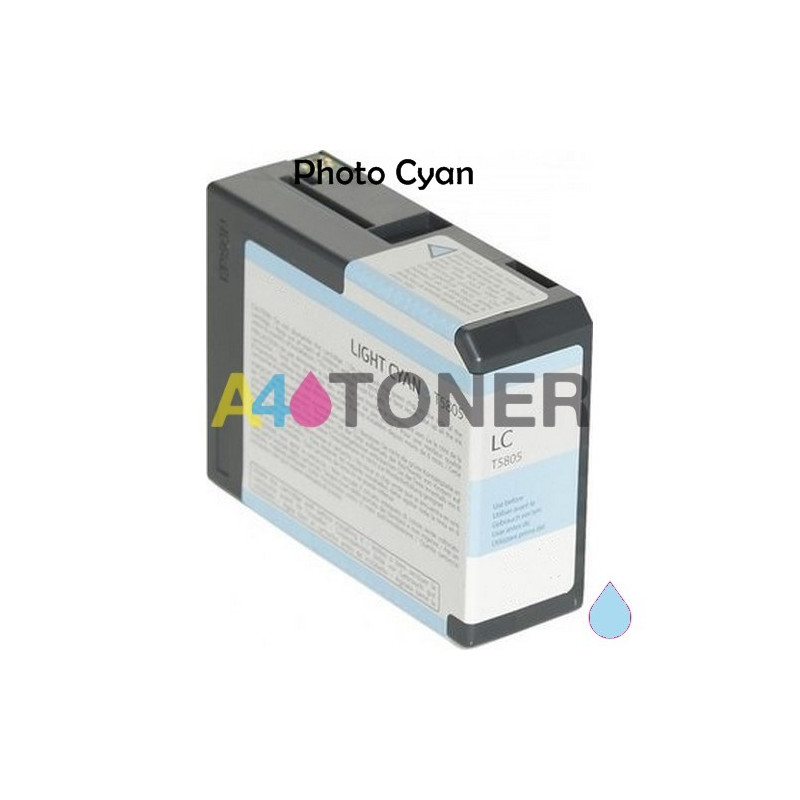 Cartucho de tinta Epson T5805 photo cyan compatible con Epson C13T580500