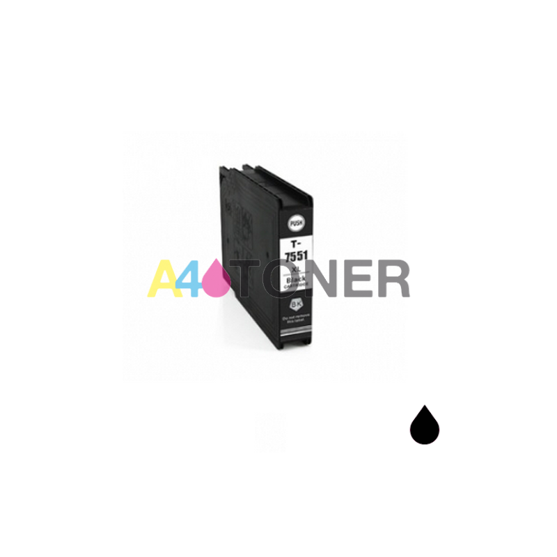 Cartucho de tinta negro Epson T7551 XL alternativo compatible con Epson C13T75514010