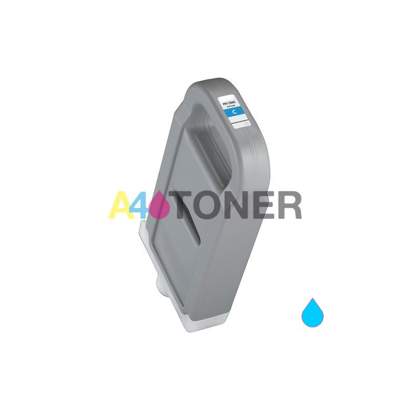 Cartucho de tinta Canon PFI706 cyan compatible con 6682B001