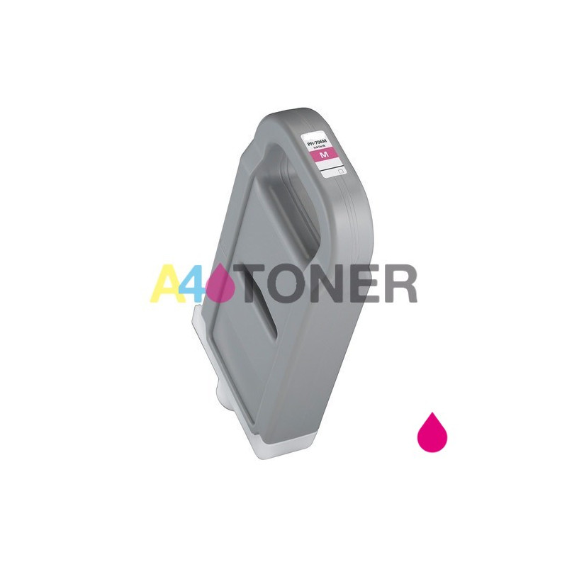 Cartucho de tinta Canon PFI706 magenta compatible con 6683B001