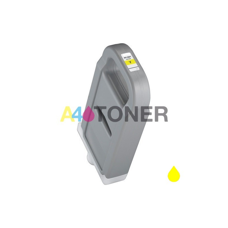 Cartucho de tinta Canon PFI706 amarillo compatible con 6684B001