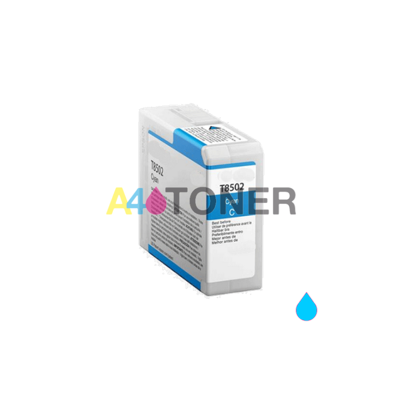 Cartucho de tinta T8502 cyan compatible con C13T850200
