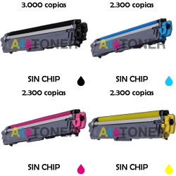 Pack 4 Toners compatible TN247 / TN243 compatible alternativo a Brother TN-247 / TN-243 sin chip