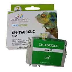 Epson 603XL cían Cartucho de tinta compatible C13T03A24010