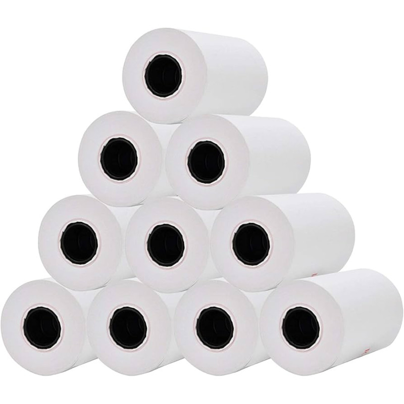 Rollos de papel térmico 57x55x12mm Pack-10