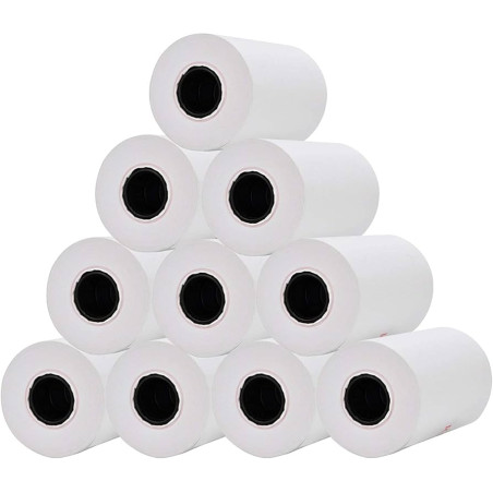 Rollos de papel térmico 57x55x12mm Pack-10